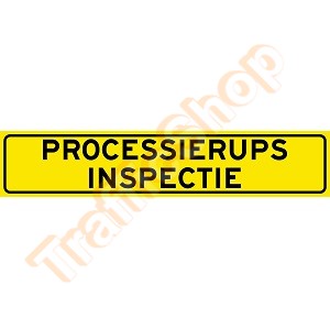 Autobord PROCESSIERUPS INSPECTIE sticker 25x5cm